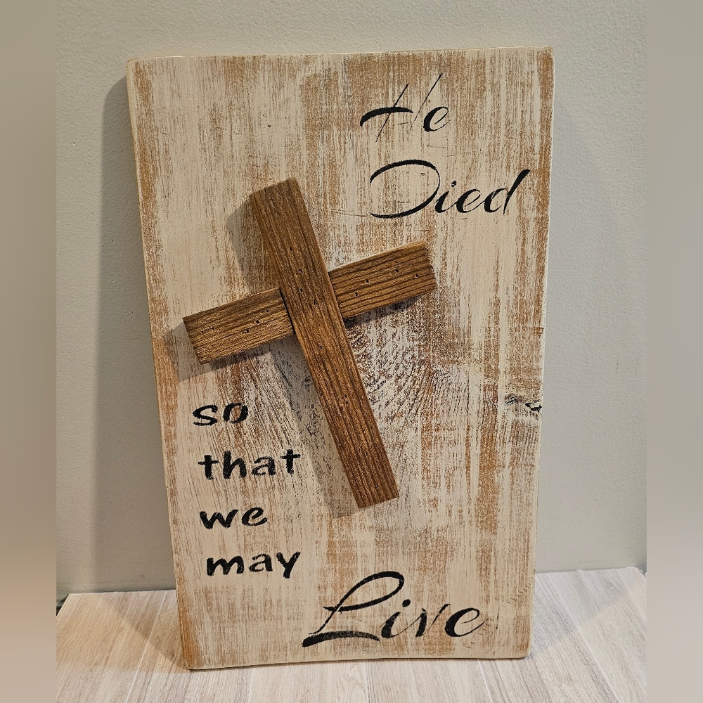 Rustic Wooden Cross Wall Art
